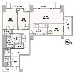 ブランズ渋谷常盤松 3LDKの間取図画像