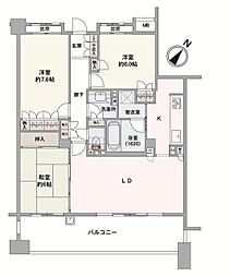 クリオレジダンス津田沼 3LDKの間取図画像