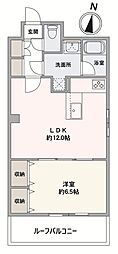 ベルメゾン錦糸町 1LDKの間取図画像
