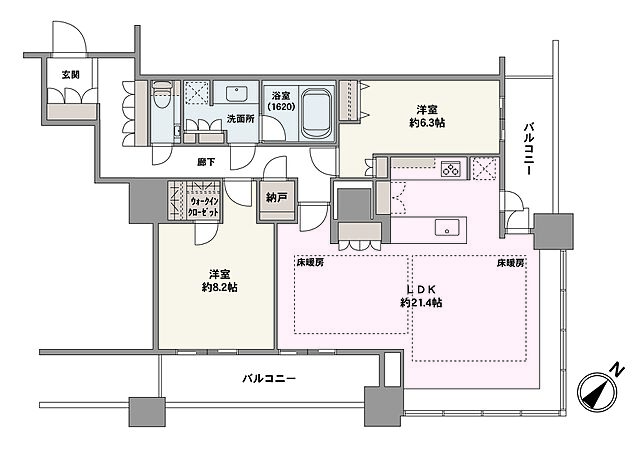 間取り THE TOKYO TOWERS SEA TOWER 23階/-