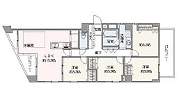 クリオ三鷹壱番館 3LDKの間取図画像