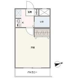 フェニックスマンション小金井 1Kの間取図画像