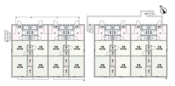 全和洋室に収納...