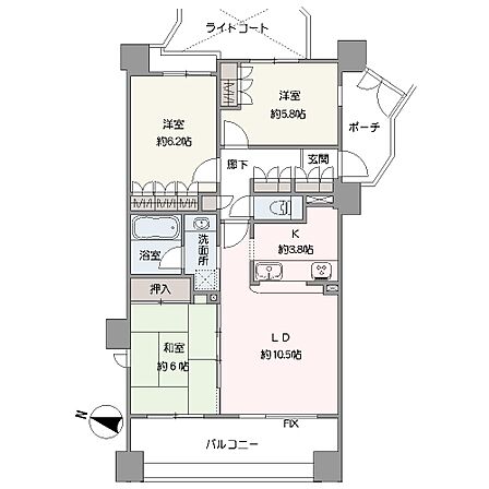 約71.52m2の収納豊富な3LDK。ファミリーにオススメです！