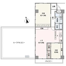 ニッコーハイツ川崎 2LDKの間取図画像