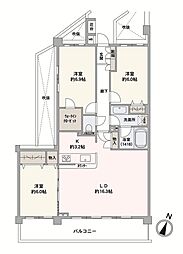 アデニウム日吉 3LDKの間取図画像