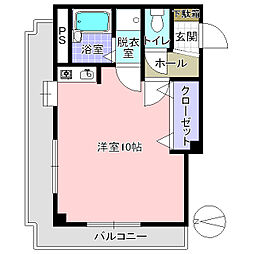 リッチフィールドイン川間 ワンルームの間取図画像