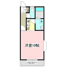 リブ春日町 1Kの間取図画像