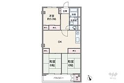 メゾン池下 3DKの間取図画像