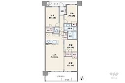 ヴィークコート東山 4LDKの間取図画像