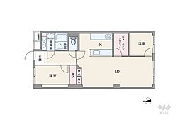 ルミエール覚王山第3 2SLDKの間取図画像