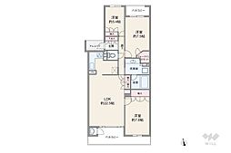 ル・サンク東山元町 3LDKの間取図画像