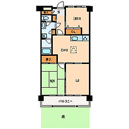 サニークレスト真鶴 2LDKの間取図画像