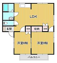 アゼリアコート2 202 ｜ 栃木県足利市緑町2丁目（賃貸アパート2LDK・2階・60.33㎡） その2