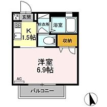 エスポワール　Ａ 203 ｜ 栃木県足利市八幡町1丁目（賃貸アパート1K・2階・22.85㎡） その2