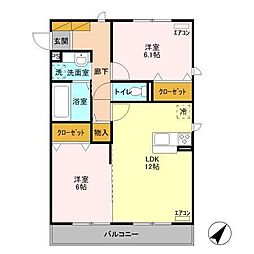 間取図画像 2LDK