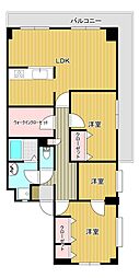 足利スカイタワー16 3LDKの間取図画像