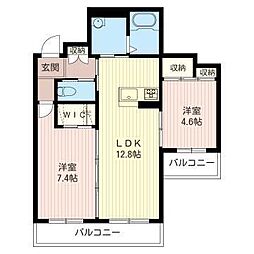 ル・シエル 2LDKの間取図画像