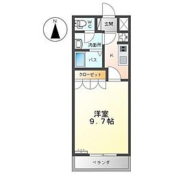 エルアールA 1Kの間取図画像