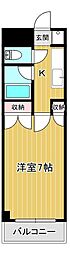 モンシャトー足利成和 1Kの間取図画像