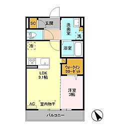 TT.Annex 1LDKの間取図画像