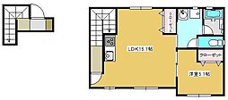ウェステリア朝倉 1LDKの間取図画像