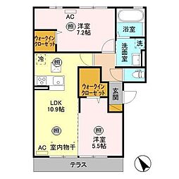 ピノン 1LDKの間取図画像