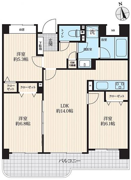 3LDK 間取り