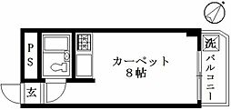 シャトレー東池袋 ワンルームの間取図画像
