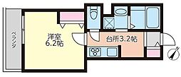 オークウッド上池袋 1Kの間取図画像