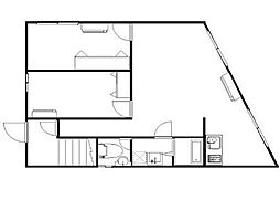 東急目黒線 西小山駅 徒歩5分の賃貸マンション 2階2LDKの間取り