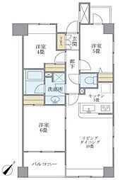 エーデルブルク 3階3LDKの間取り