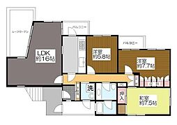 K.FLAT 3階3LDKの間取り