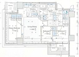 クラッシィタワー新宿御苑 24階3LDKの間取り
