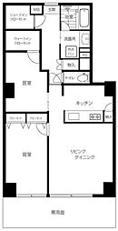 JR山手線 恵比寿駅 徒歩5分の賃貸マンション 1階2LDKの間取り