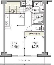 エスティメゾン白金台 4階1SLDKの間取り