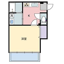 第一千葉勇ビル二日町レジデンス 1Kの間取図画像