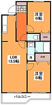 グリーンパークムサシノ 205 ｜ 東京都昭島市中神町（賃貸マンション2LDK・2階・56.32㎡） その2