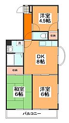 ジョイフル・シノ 3DKの間取図画像