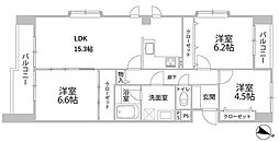 ラフィーネ春日原 3LDKの間取図画像