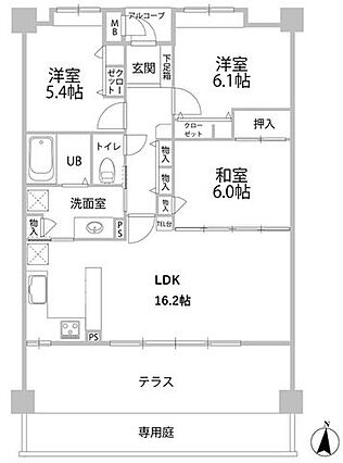 専用庭つきの1...