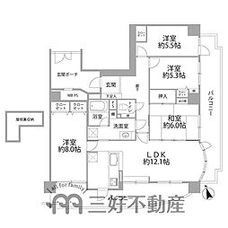 スカイハイツ春日1番館 4LDKの間取図画像
