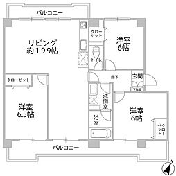 グランピア寺塚 3LDKの間取図画像