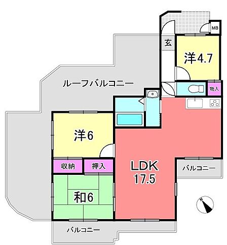 3LDK 間取り