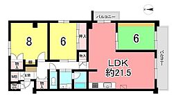 コープ野村共和Ａ棟 3LDKの間取り