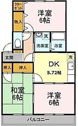サイプレス北習志野 1階3DKの間取り