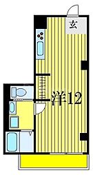ピュアハイツ 3階ワンルームの間取り