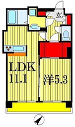 ガレット 7階1LDKの間取り
