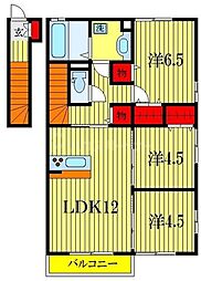 ジーフロント 3LDKの間取図画像