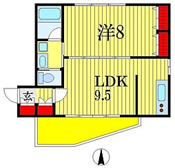 S-FORT西船橋 1LDKの間取図画像